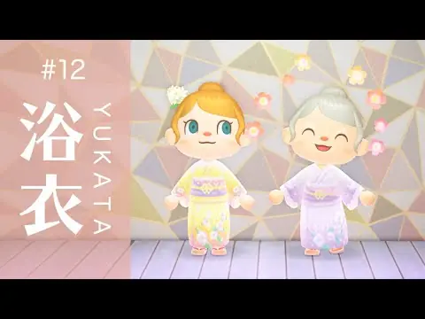 【堕天使Hum】 | 【あつまれ どうぶつの森】浴衣のマイデザ配布と作り方のコツ #12【あつ森 マイデザイン】