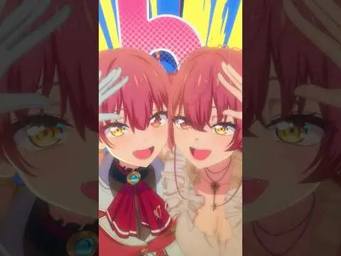 【堕天使Hum】 | 【アニメ】ふたりのマリン船長!?どっちがカワイイ？❤#shorts