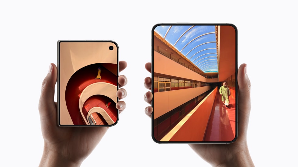 YouTube HUM | iPhone Duoとは?日本価格36万4800円・発売日・折りたたみ機能をわかりやすく解説 iPhone Duo 5.4インチ外側ディスプレイと7.6インチ内側ディスプレイ